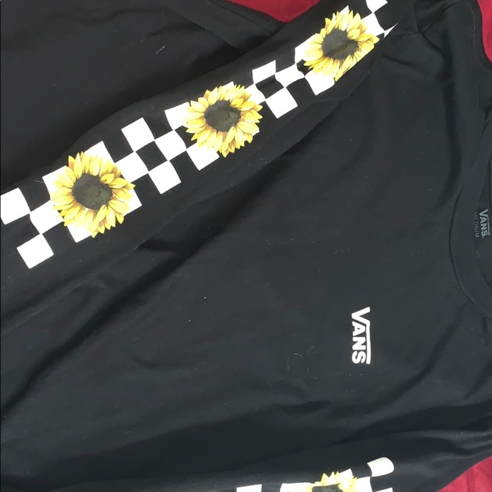 vans long sleeve flower shirt